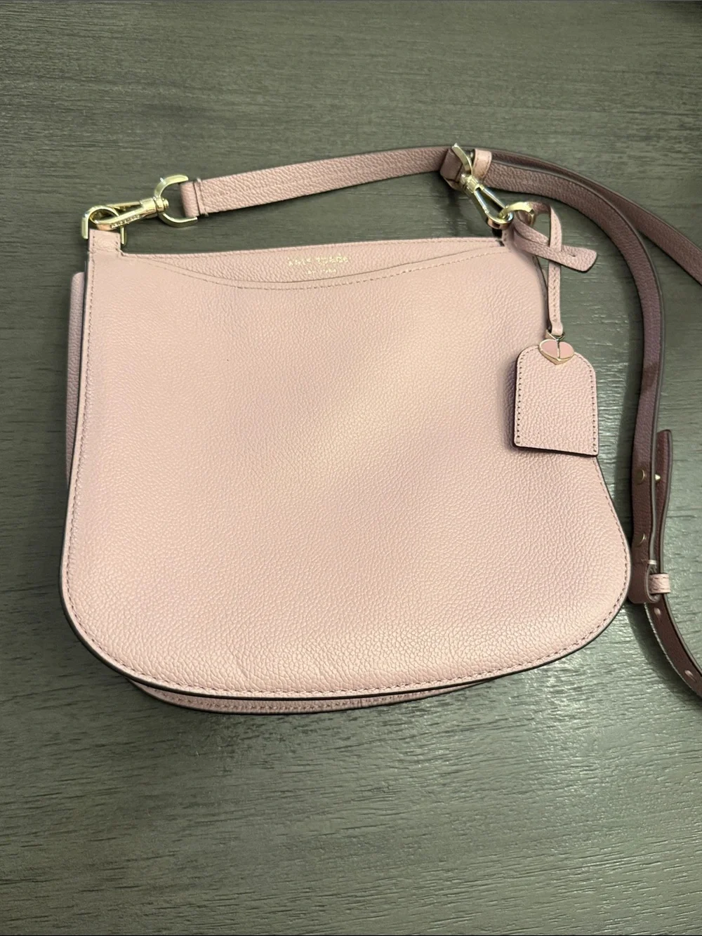 Kate Spade New‎ York Polly Pebbled Leather Crossbody Bag Pink Gold Hardware